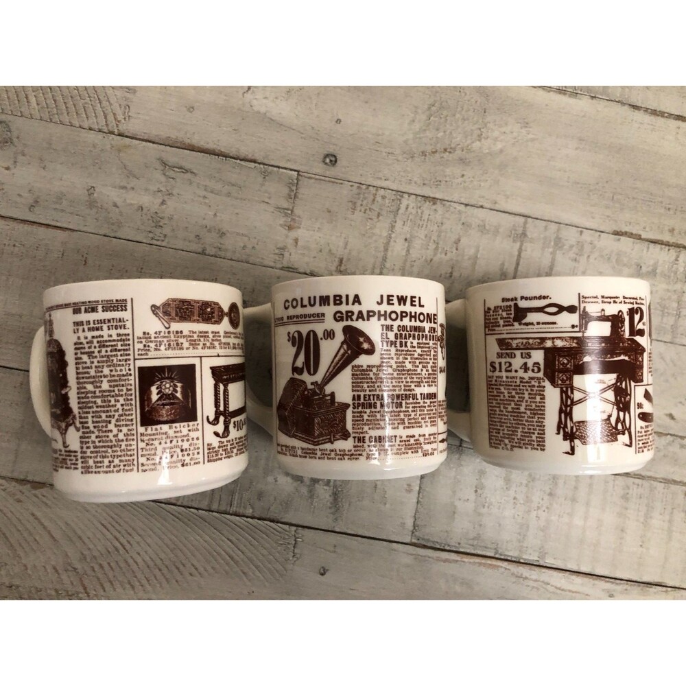 Sears Roebuck & Co 1906 Catalog Advertising Coffee Tea Cups Set of 4 USA Vtg